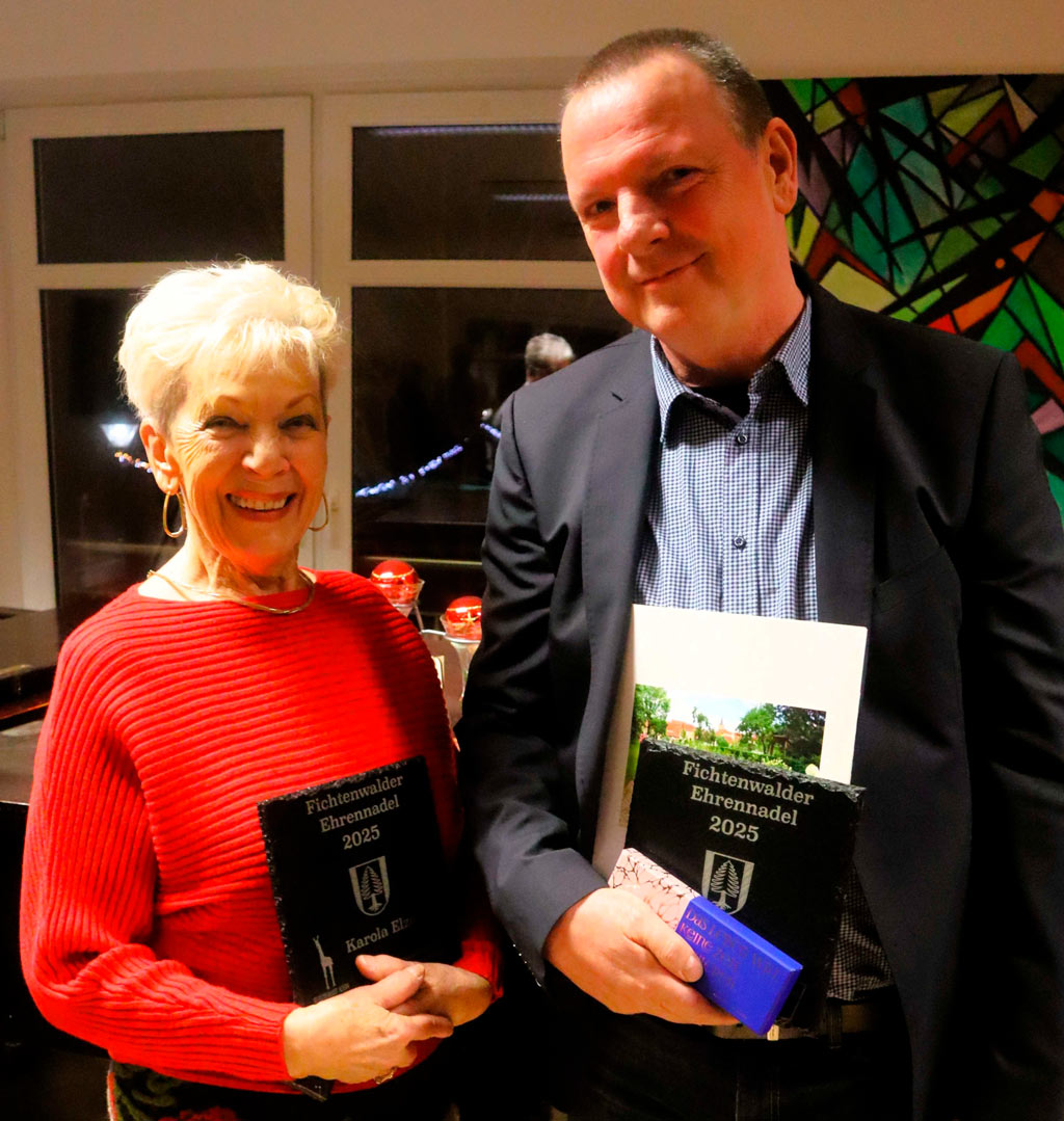 Karola Elze und Nils Becker, Fichtenwalde, Fichtenwalder Ehrennadel