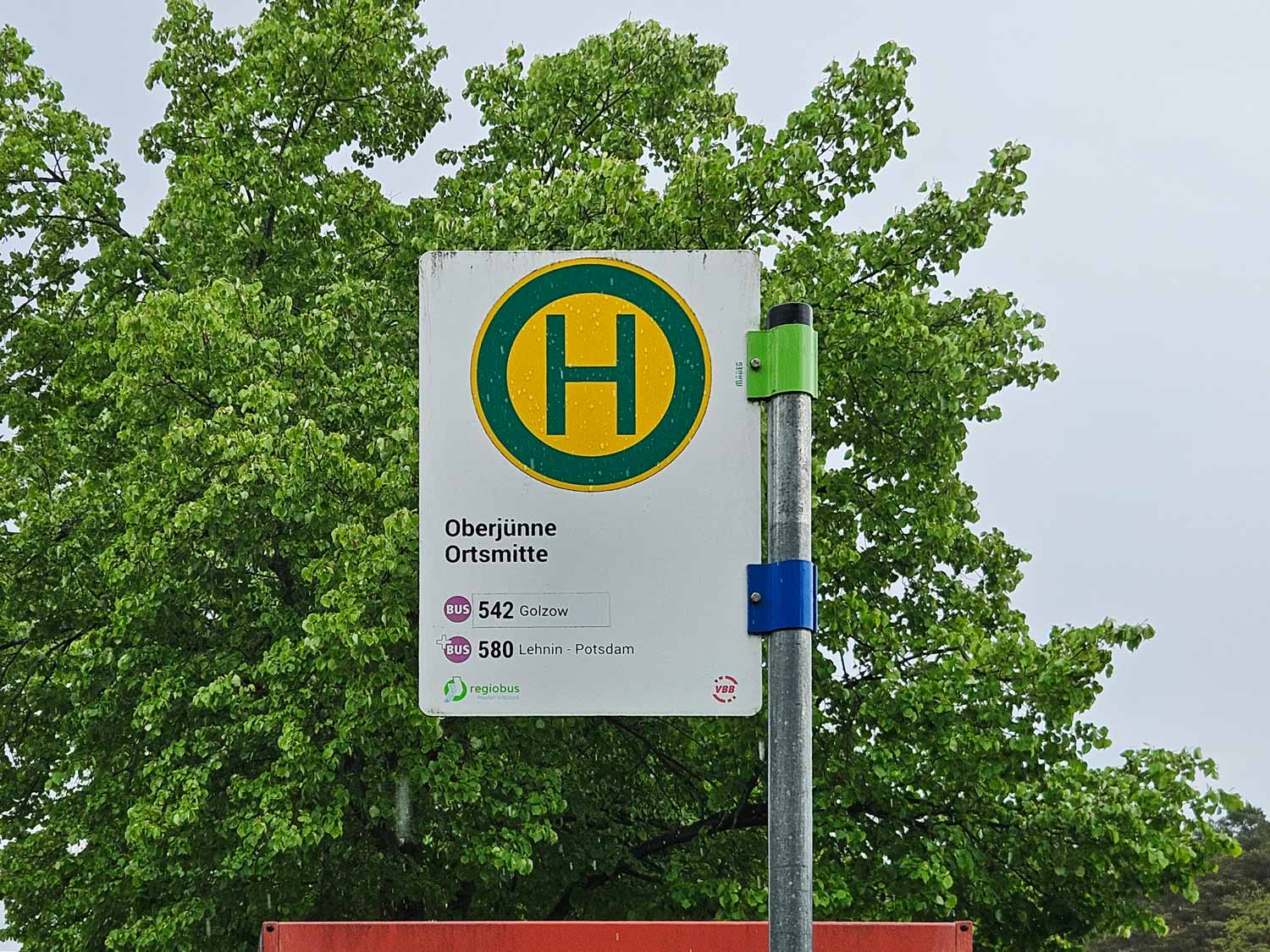 Oberjünne, Haltestelle